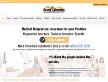 Tablet Screenshot of desertmountaininsurance.com